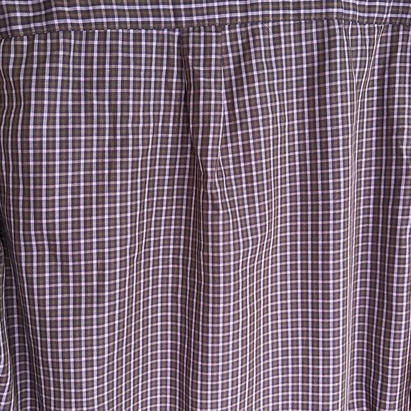 Van Heusen Purple Plaid Men's Dress Shirt, Medium, 15-15.5, Pre-owned - Picture 4 of 4